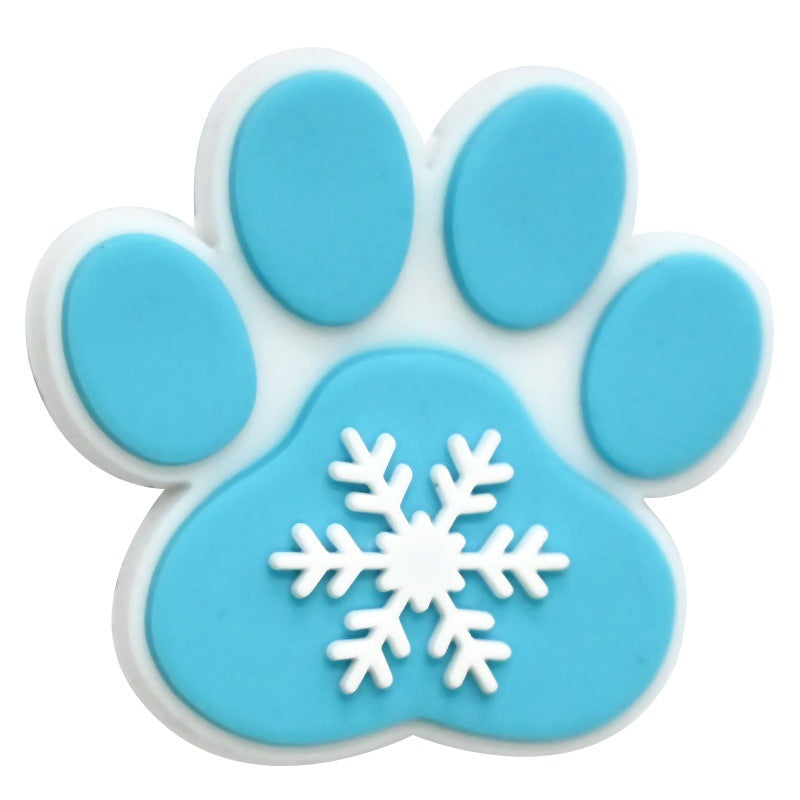 Wholesale  Random 100pcs/pack  Cute dog paw print PVC soft rubber ballpoint pen handmade beading